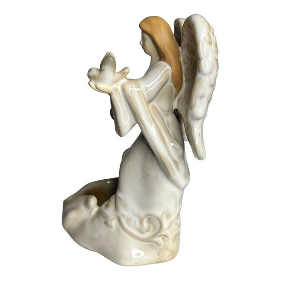 Yankee Candle Angel Figurine Tealight Votive Candle Holder Dove Bird Peace - Picture 4 of 8